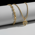 Locked In + Rolex Heart Necklace