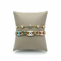 Cc + Diamond Heart Bracelet Set