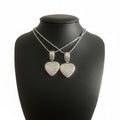 Diamond Crushed Heart Necklace