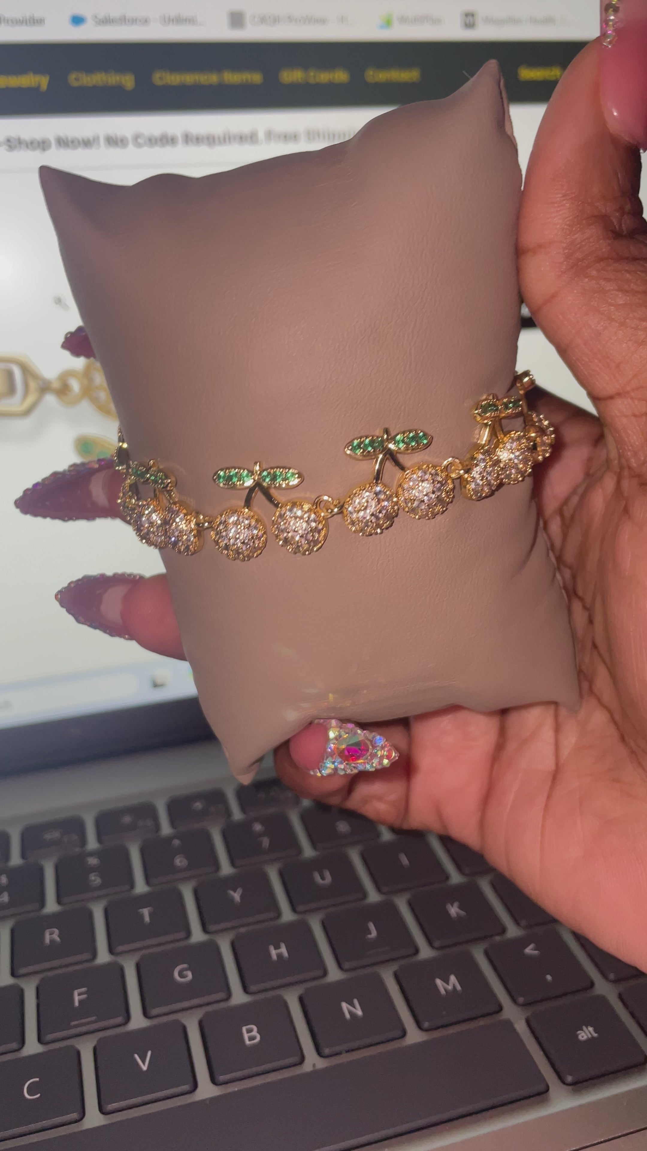 Large Cherry Bracelet